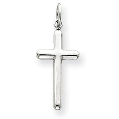 14k White Gold Cross Pendant