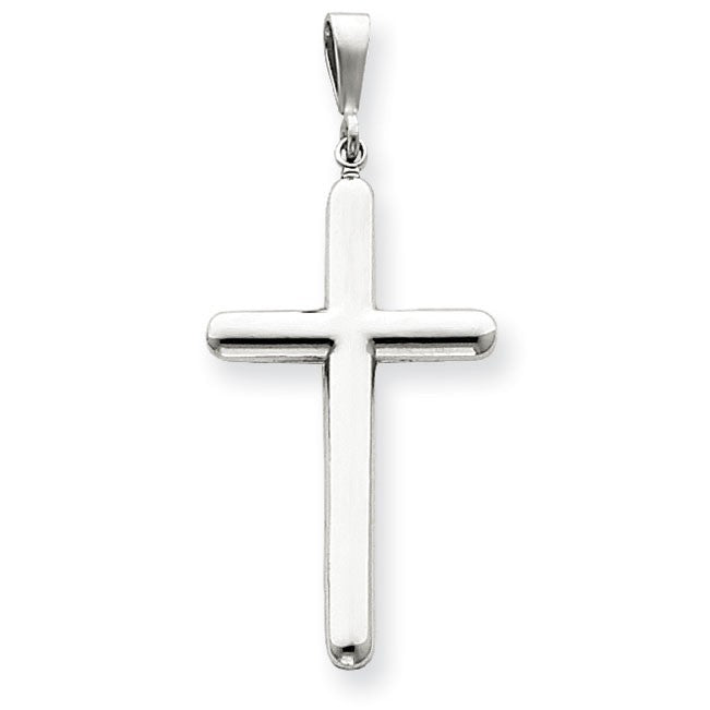 14k White Gold Cross Pendant