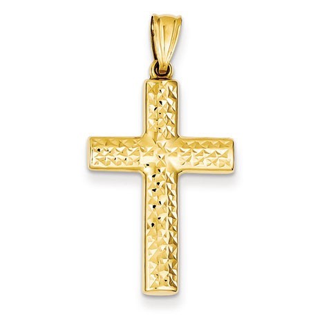 14k Reversible Cross Pendant