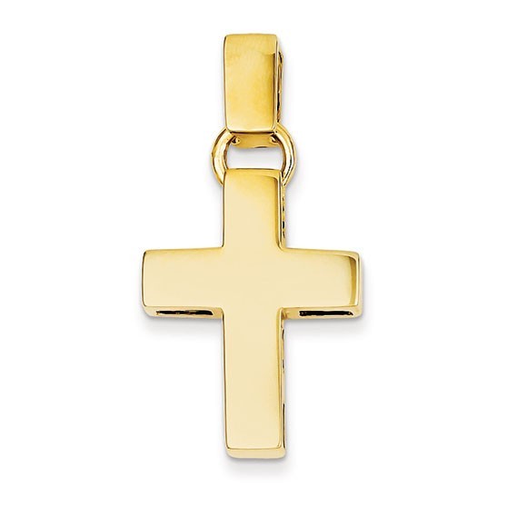 14k Hollow Cross Pendant