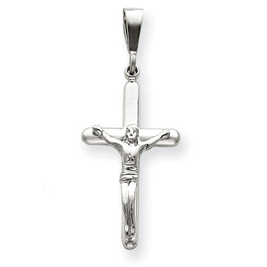 14k White Gold Crucifix Pendant