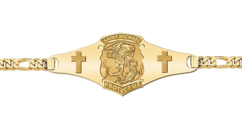 Saint Michael Police Badge Bracelet