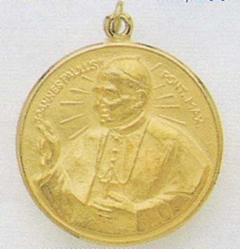 14K Gold Pope John Paul II Religious Medal