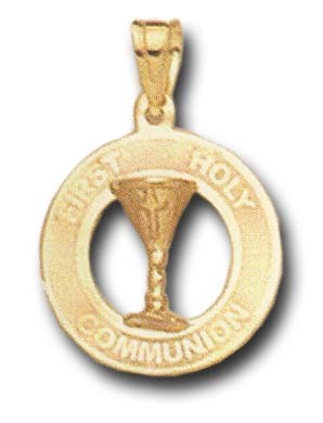 14K Gold Holy Communion Medal