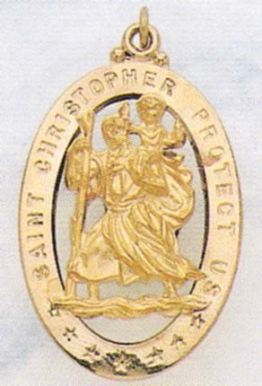 14K Gold Saint Christopher Medals