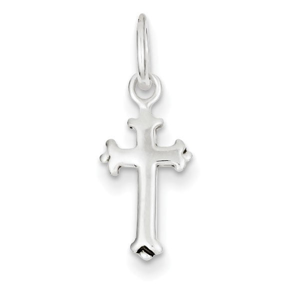 Sterling Silver Fleur De Lis Cross Charm