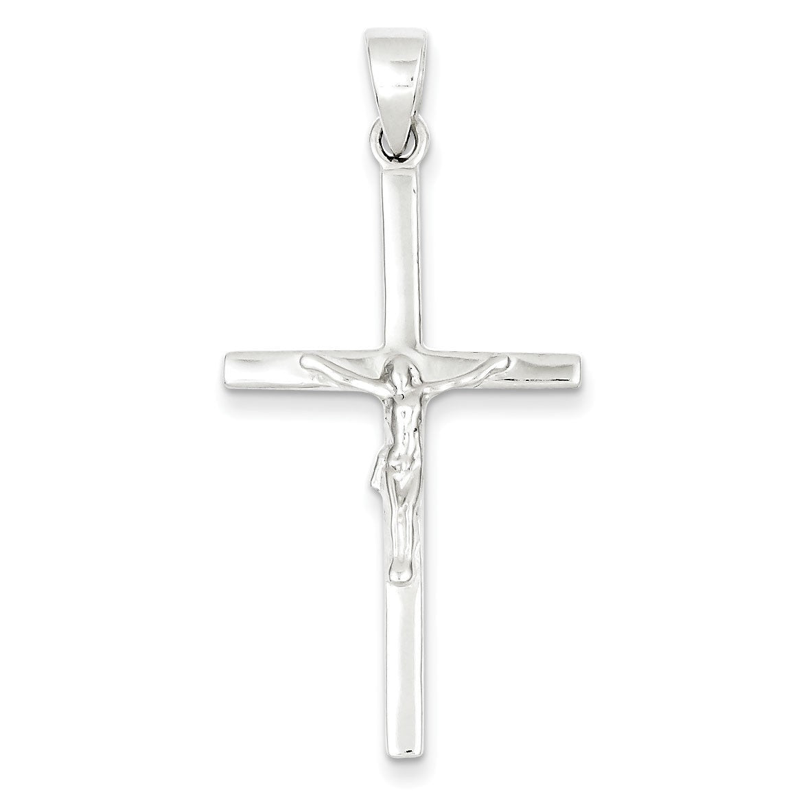 Sterling Silver Polished Crucifix Pendant