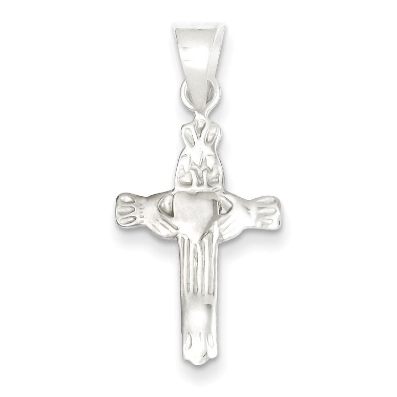 Sterling Silver Claddagh Cross Charm