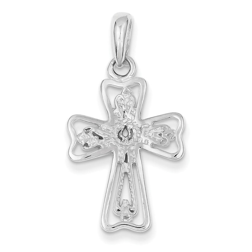 Sterling Silver Nugget Cross Pendant