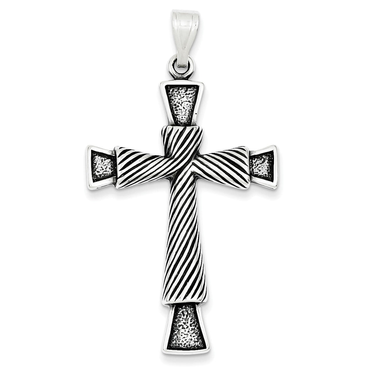 Sterling Silver Antiqued Cross Pendant