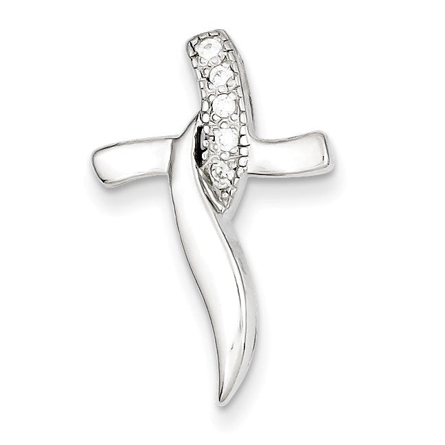 Sterling Silver CZ Cross Pendant