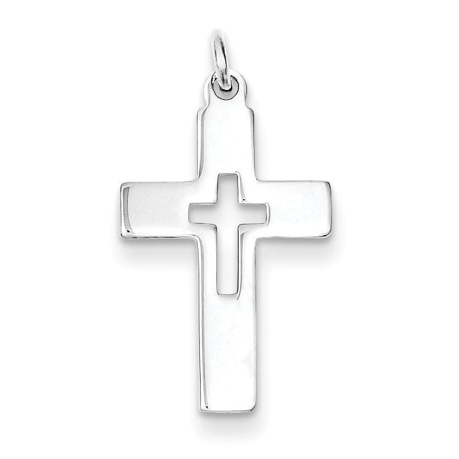 Sterling Silver Cut-out Cross Charm