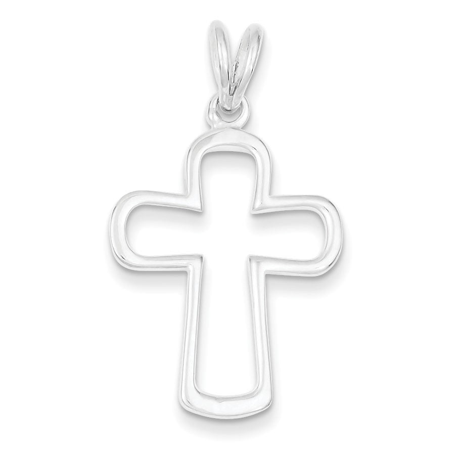 Sterling Silver Outlined Cross Pendant