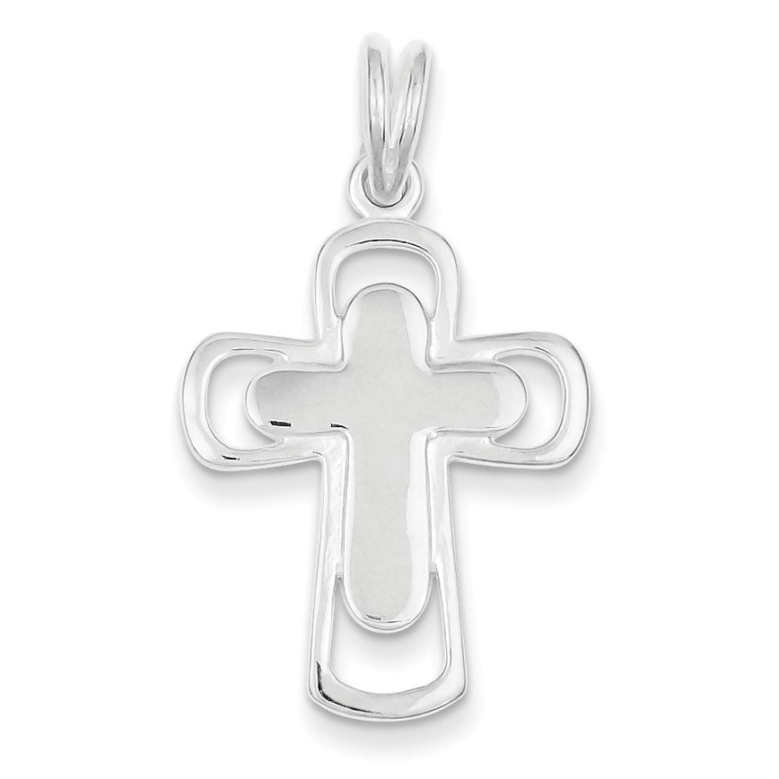 Sterling Silver Polished Cross Pendant