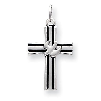 Sterling Silver Dove Cross Pendant