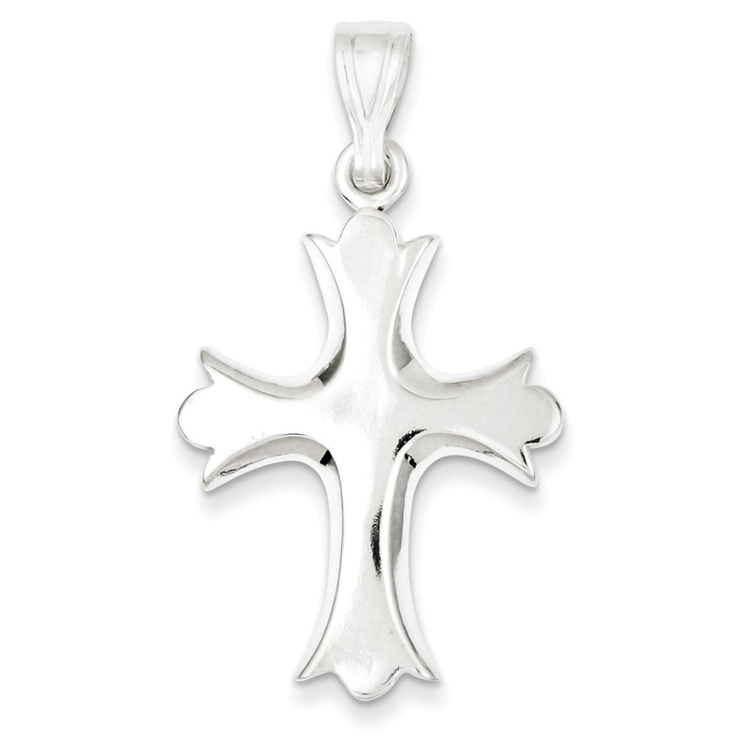 Sterling Silver Fleur De Lis Cross Pendant