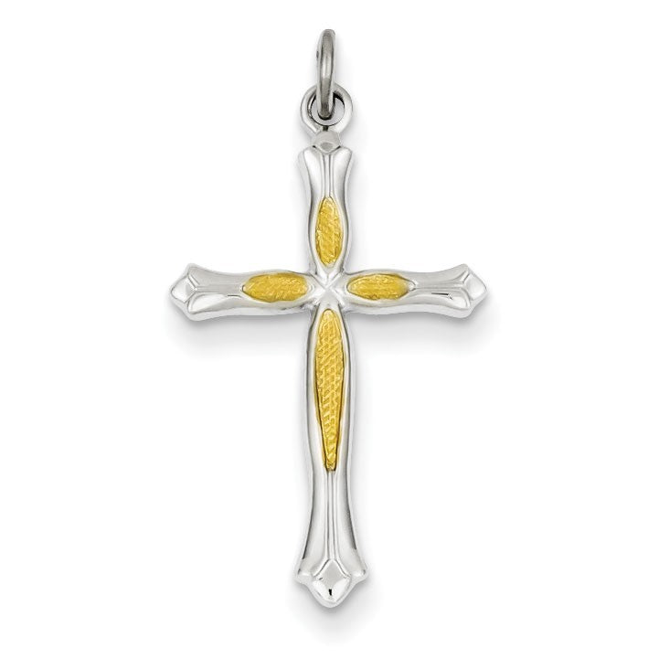 Sterling Silver and Vermeil Cross Pendant