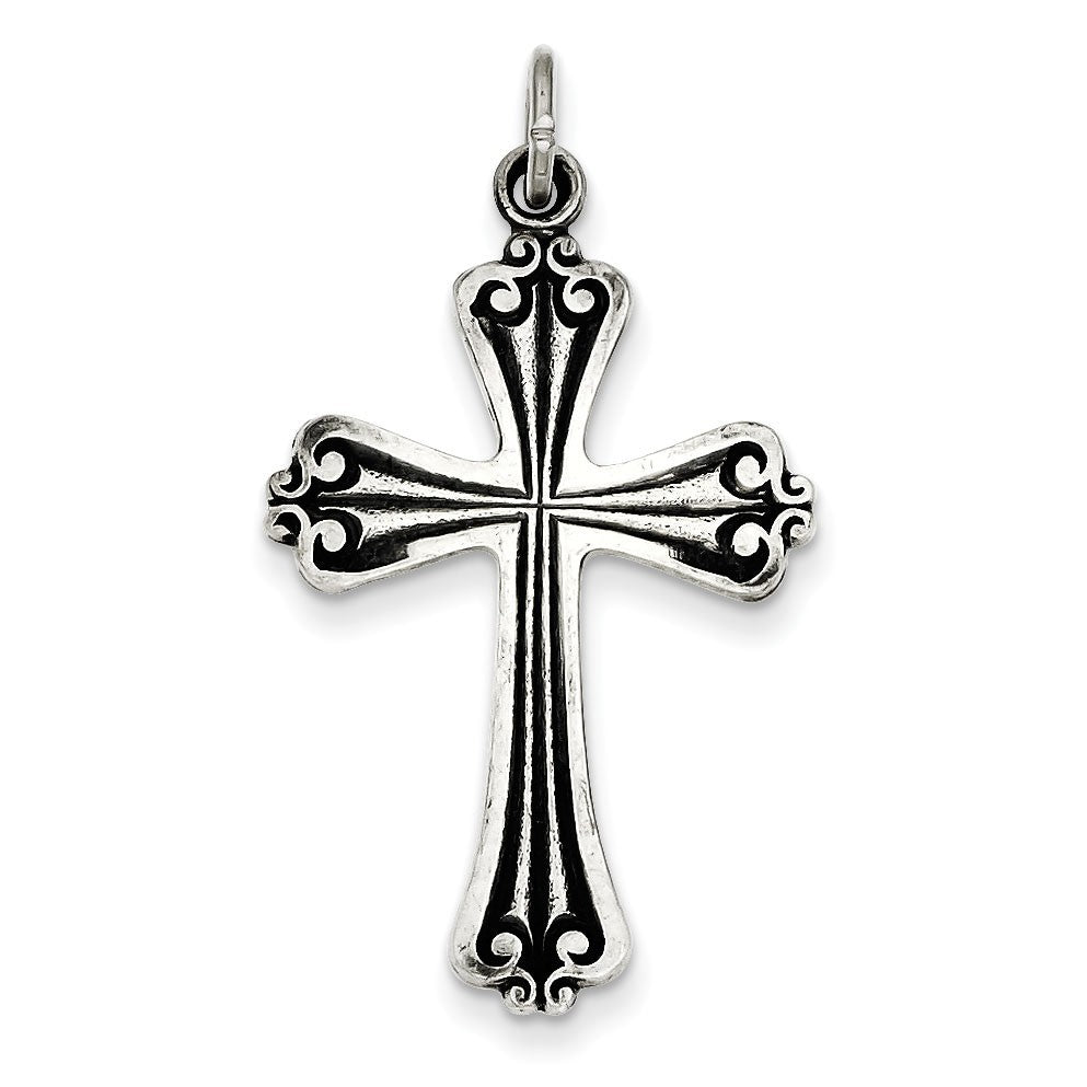 Sterling Silver Antiqued Cross Pendant