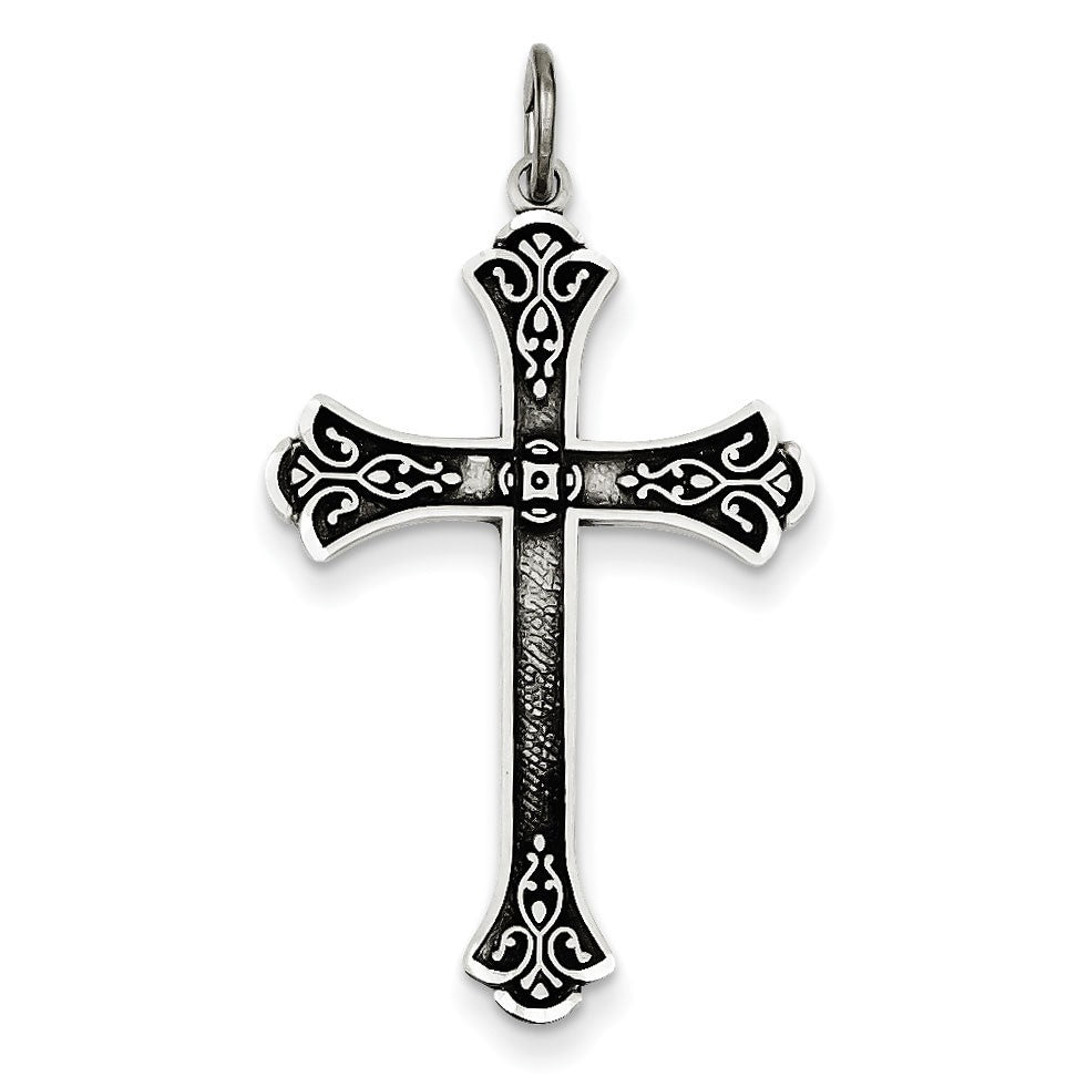 Sterling Silver Antiqued Cross Pendant