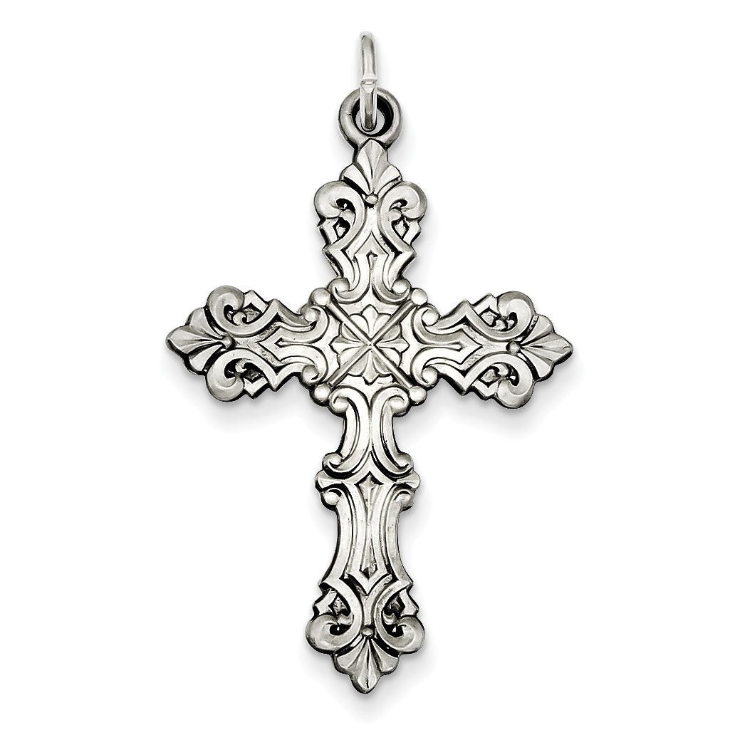 Sterling Silver Antiqued Cross Pendant
