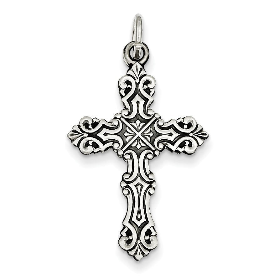 Sterling Silver Antiqued Cross Pendant