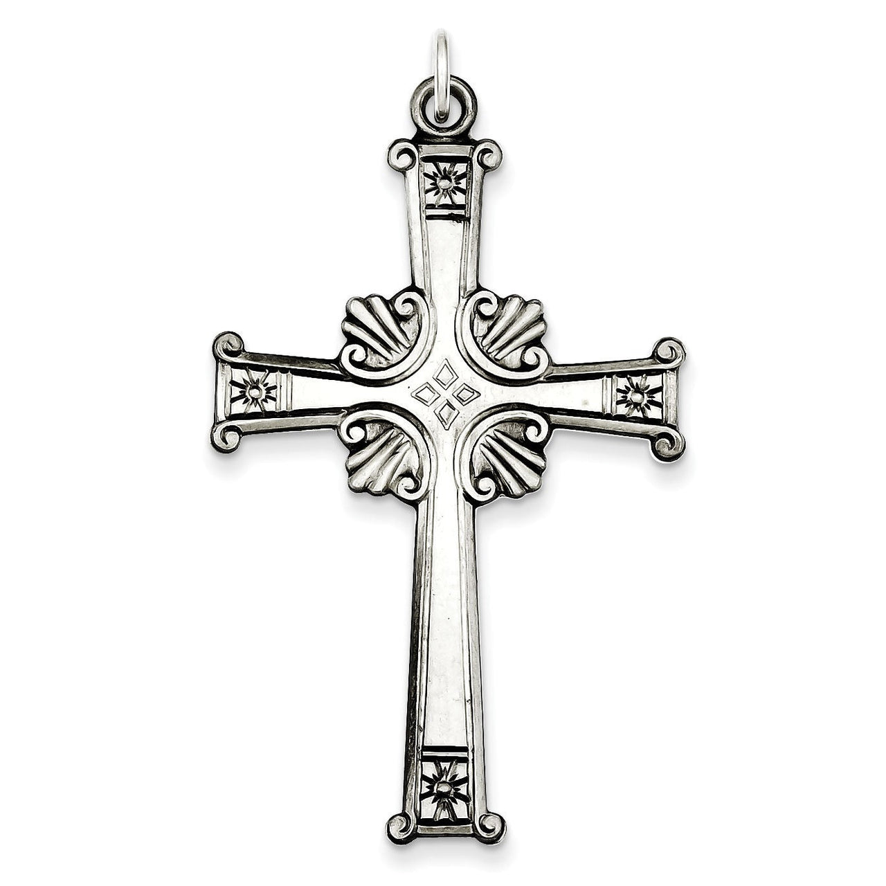 Sterling Silver Antiqued Cross Pendant