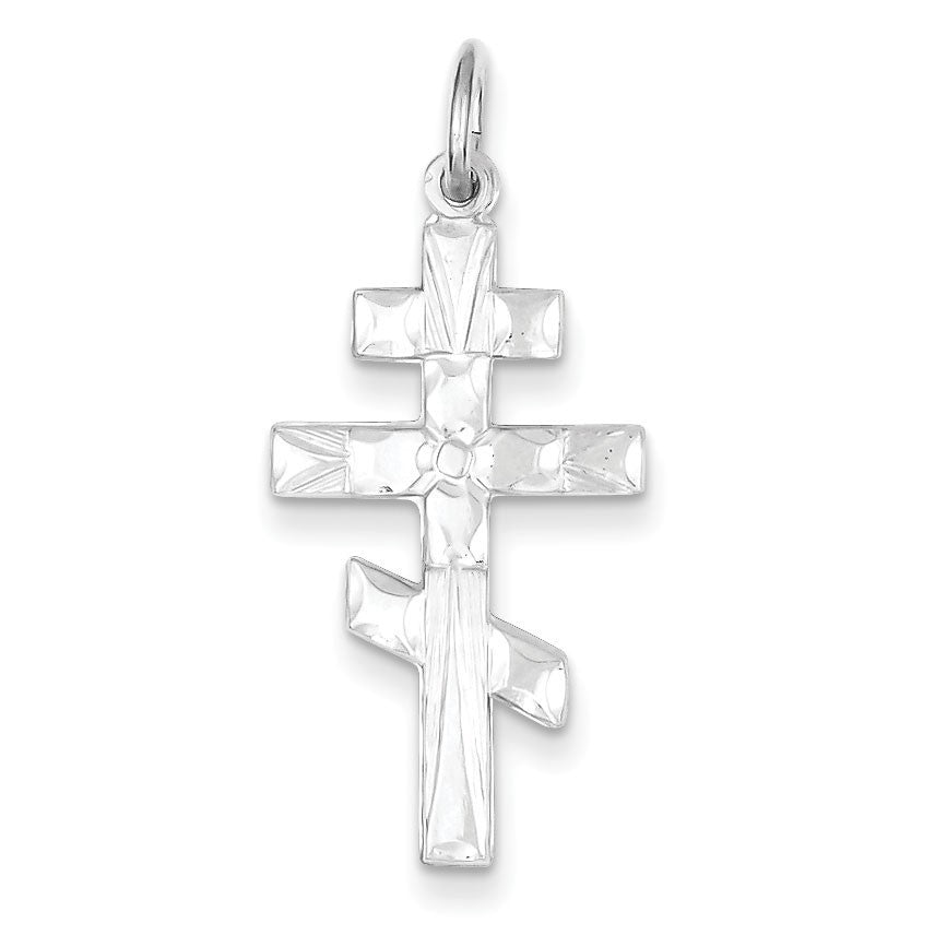 Sterling Silver Eastern Orthodox Cross Charm