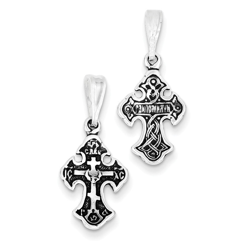 Sterling Silver Antiqued Cross Pendant