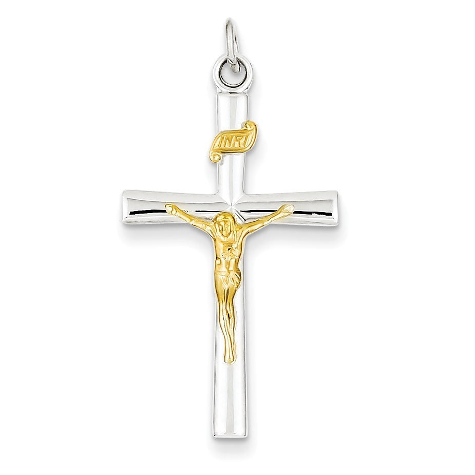 Sterling Silver & Vermeil INRI Crucifix Charm