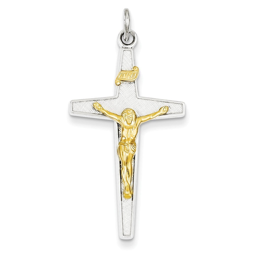 Sterling Silver & Vermeil INRI Crucifix Charm