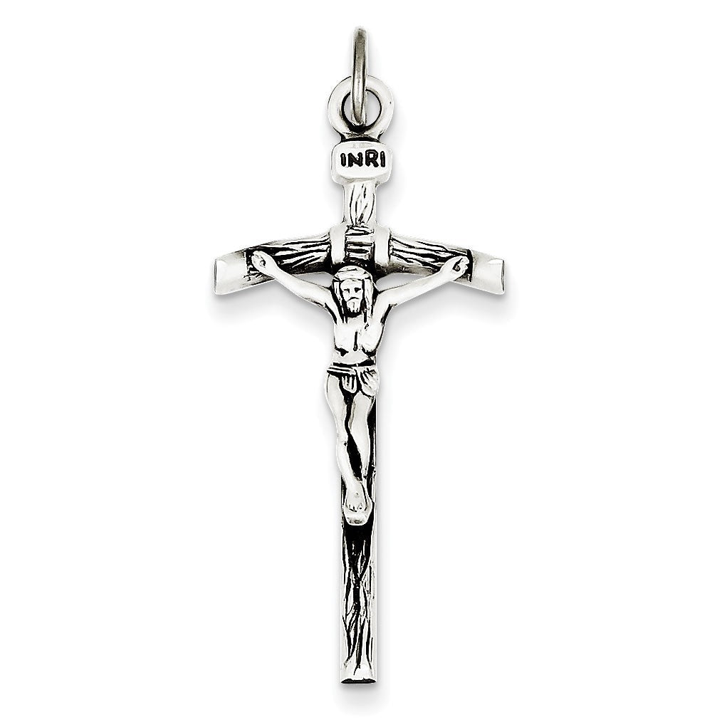 Sterling Silver Antiqued Crucifix Pendant
