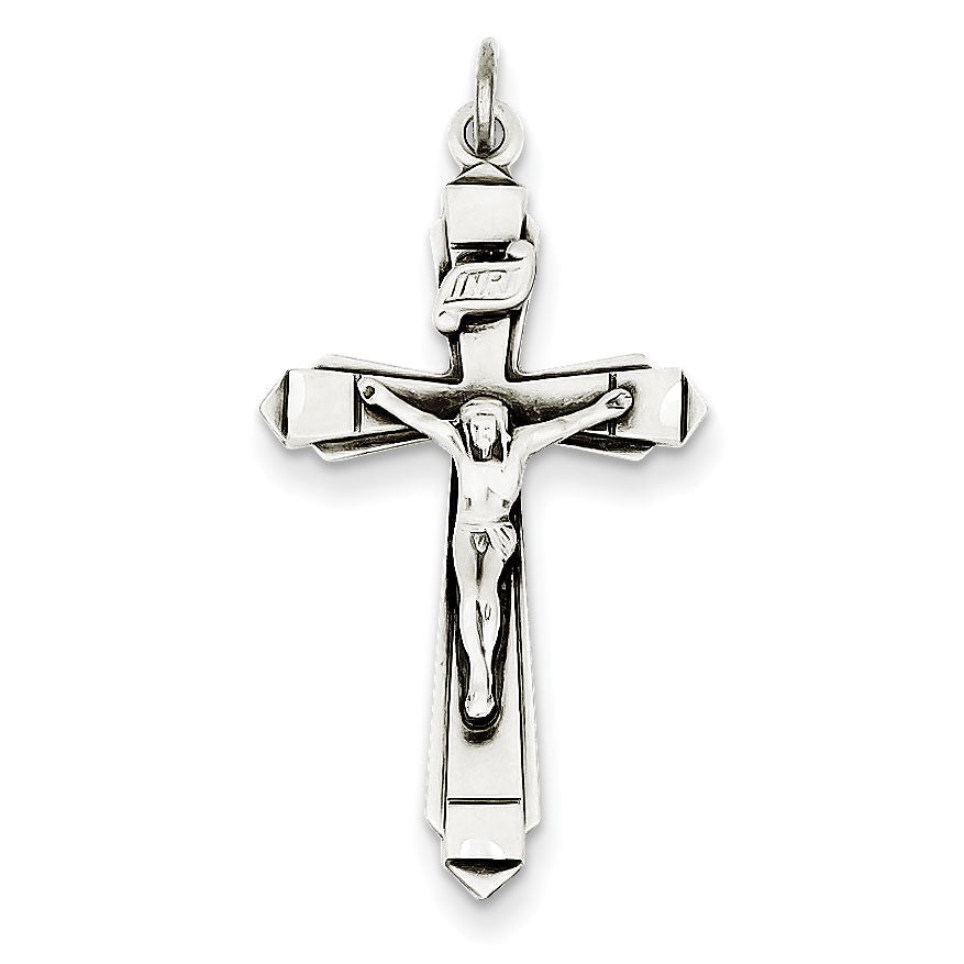 Sterling Silver Antiqued Crucifix Pendant