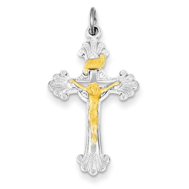 Sterling Silver & Vermeil INRI Crucifix Charm