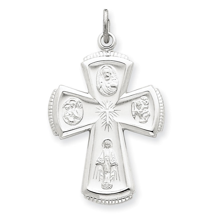 Sterling Silver Satin Cross Pendant
