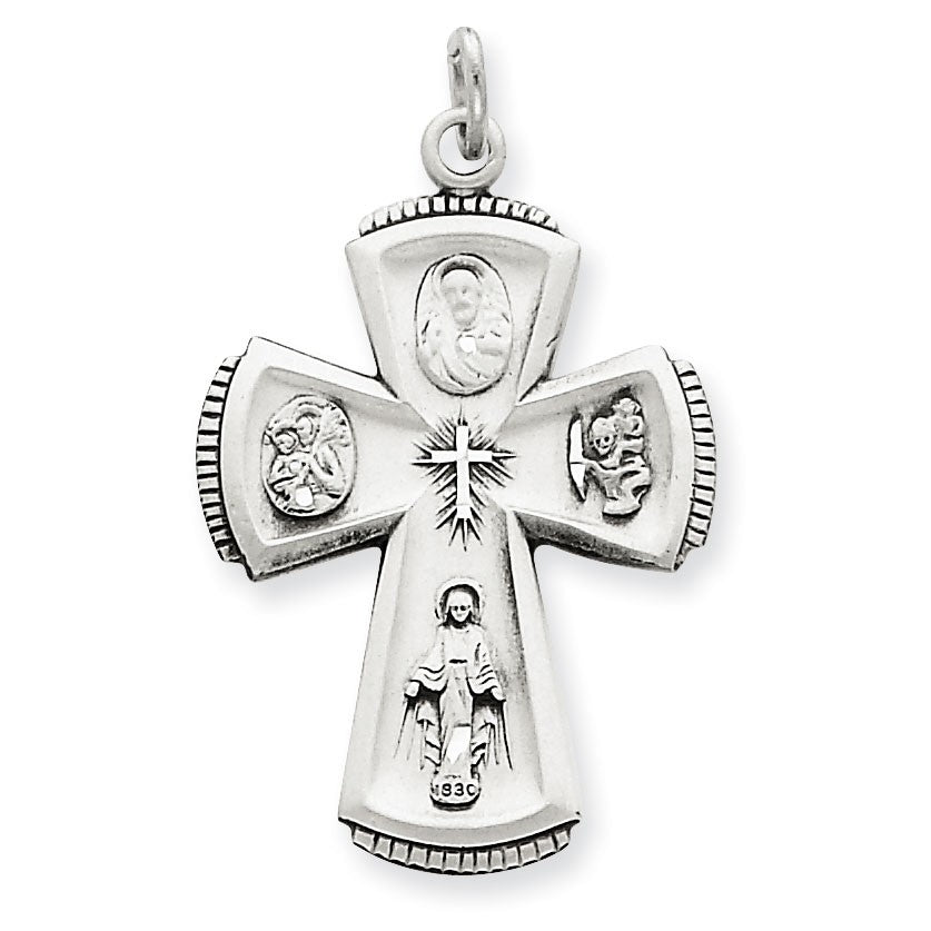 Sterling Silver Antiqued Cross Pendant