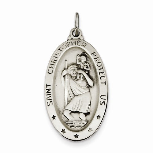 STERLING SILVER SAINT CHRISTOPHER MEDAL
