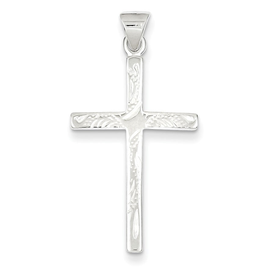 Sterling Silver Textured Cross Pendant