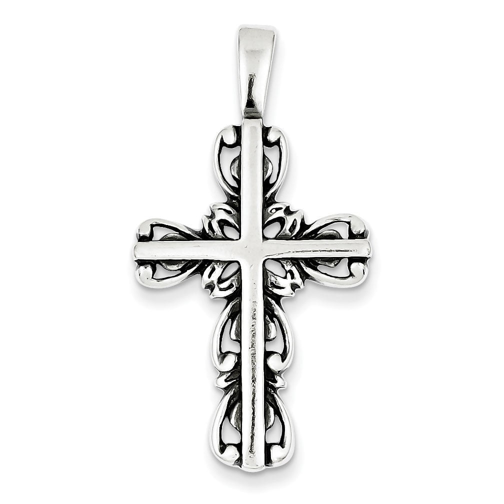 Sterling Silver Antiqued Cross Pendant