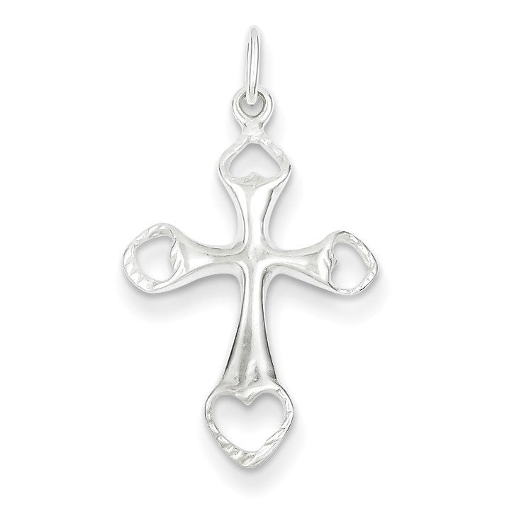 Sterling Silver Polished Cross Charm