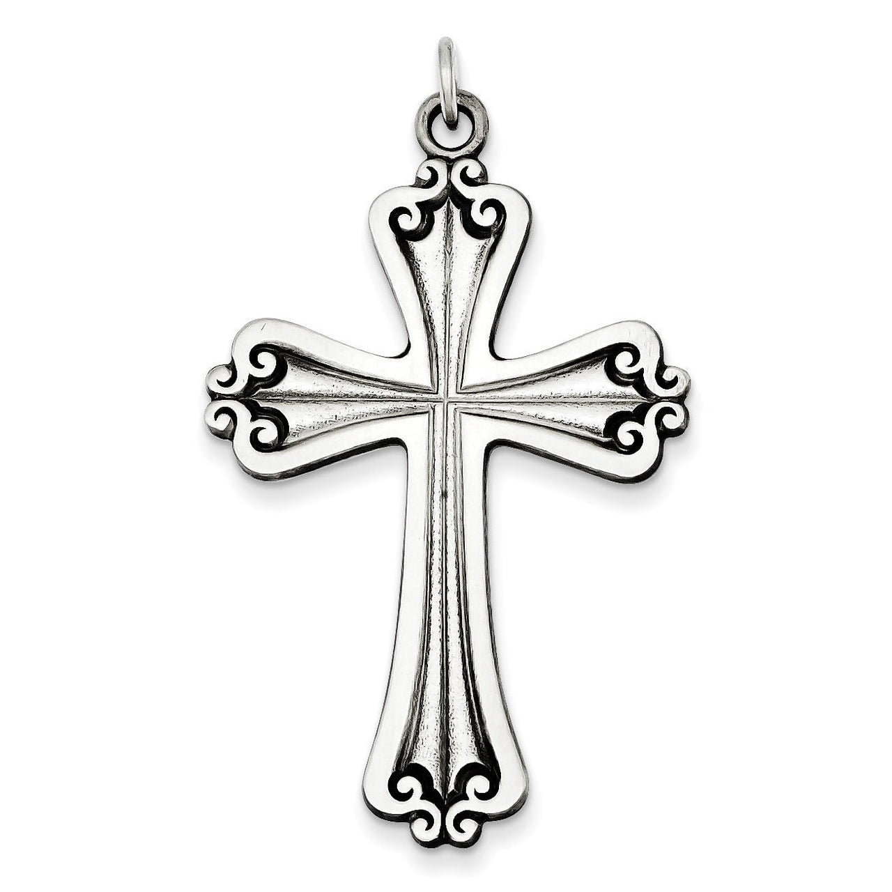 Sterling Silver Antiqued Cross Charm