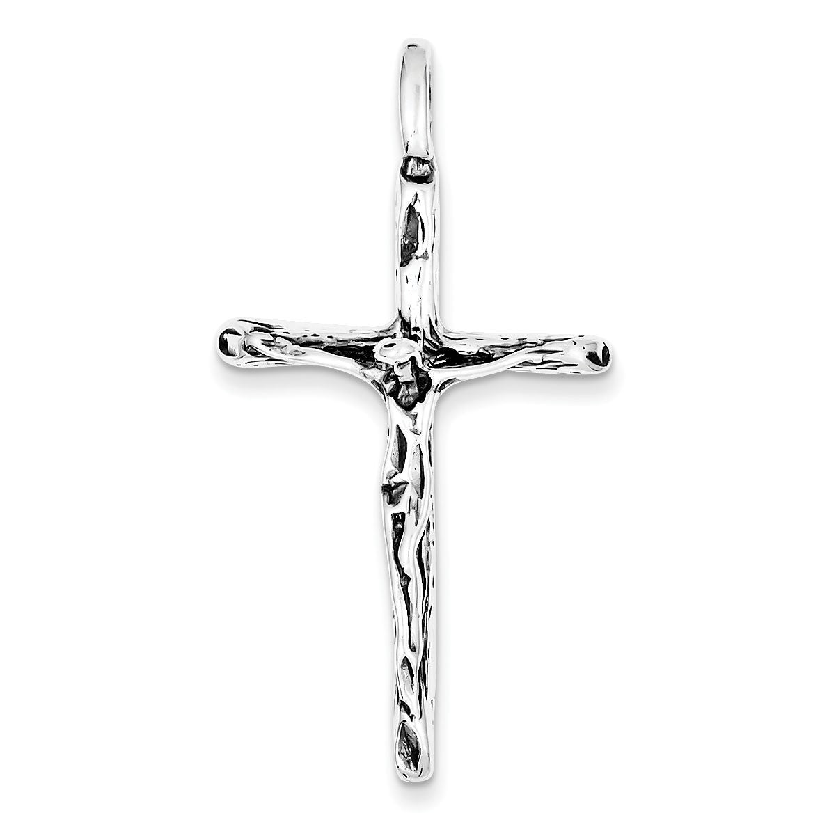Sterling Silver Antiqued Crucifix Charm