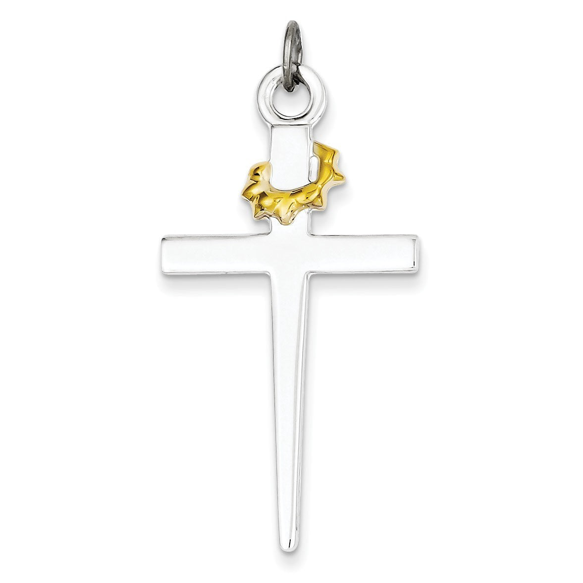 18k Gold -plated Sterling Silver Cross Pendant