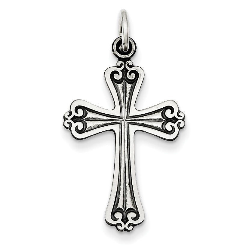 Sterling Silver Antiqued Cross Pendant