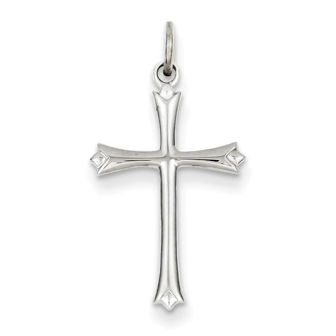 Sterling Silver Fleur De Lis Cross Charm