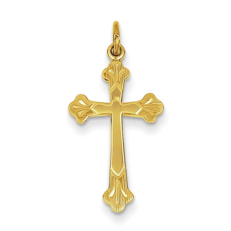 Sterling Silver w/ 18K Pg Cross Charm
