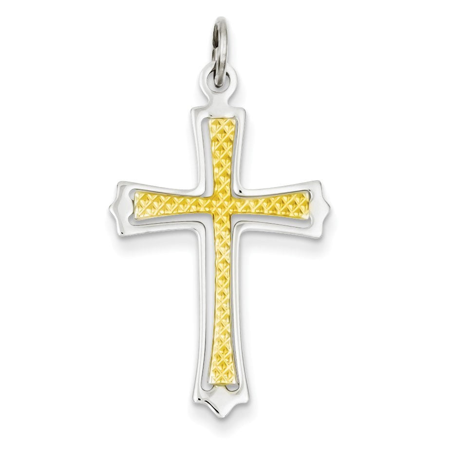 Sterling Silver & Gold-plated Cross Pendant