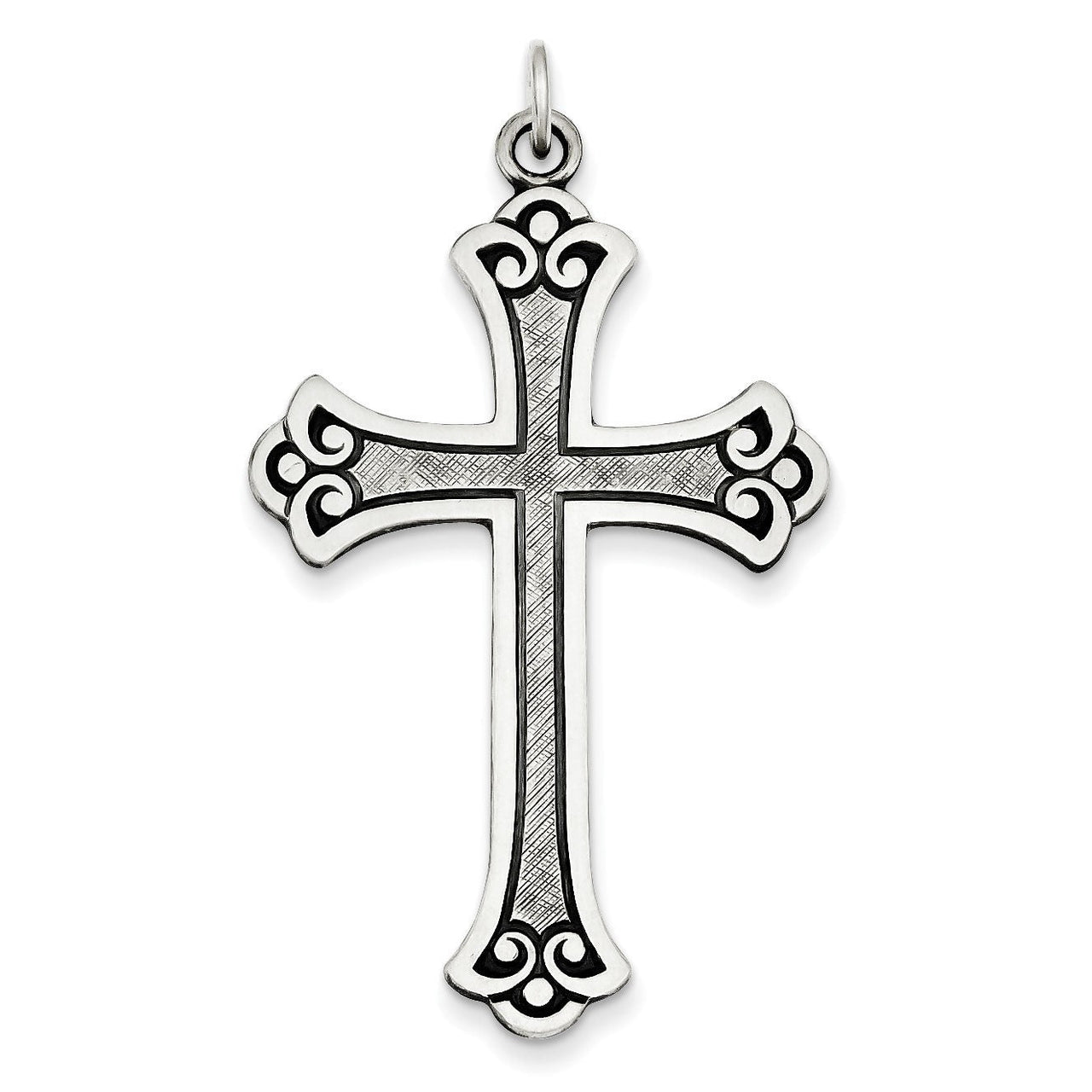 Sterling Silver Antiqued Cross Pendant