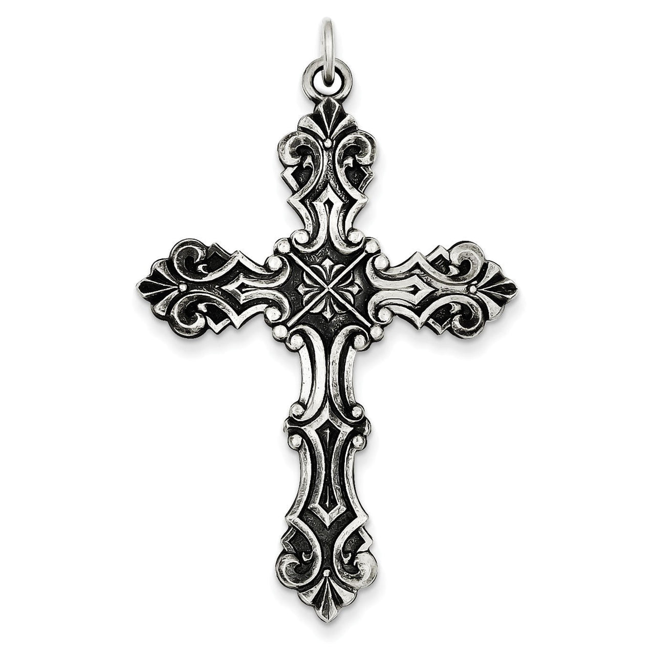 Sterling Silver Antiqued Cross Pendant