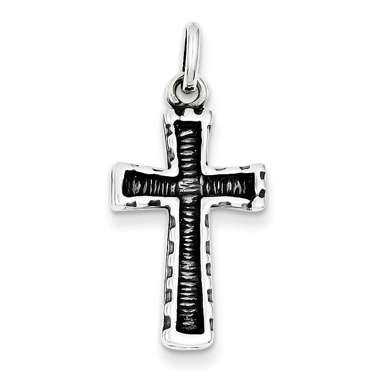 Sterling Silver Antiqued Cross Pendant