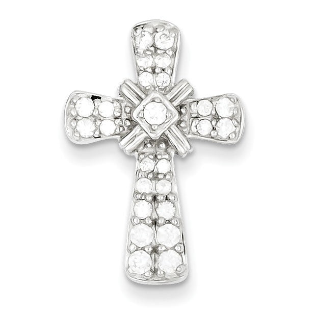 Sterling Silver CZ Cross Pendant